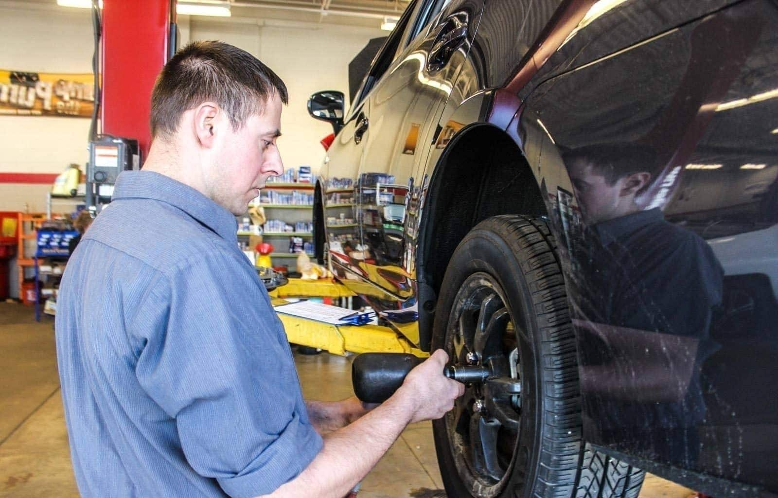 Rad Air technician adjusting tires