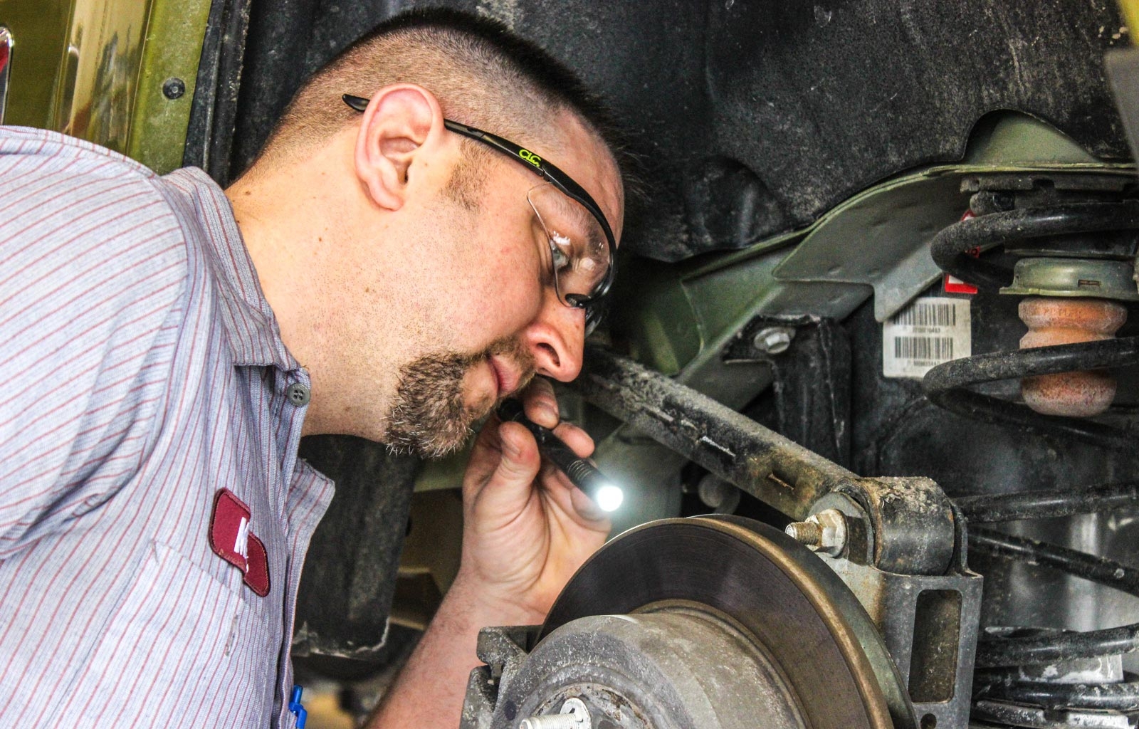 Full brake system inspection at Rad Air Complete Car Care